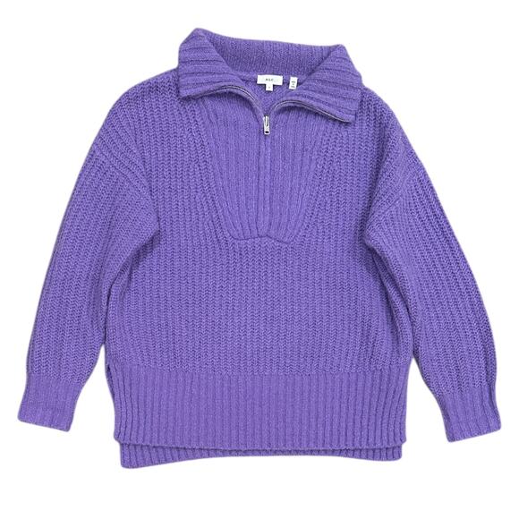 A.L.C. Everett Half-Zip Sweater in Purple - Picture 9 of 9